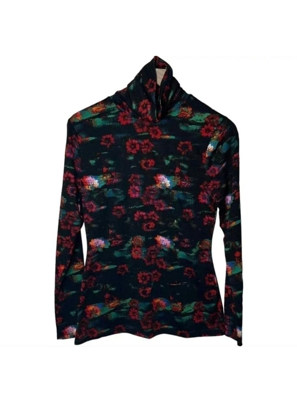 Rachel Comey X Target Long Sleeve Turtleneck  Kodak Red Floral NWT Size XXS - Picture 3 of 15